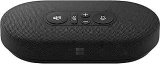 Microsoft Modern USB-C Speaker, Certified for Microsoft Teams, 2- Way Compact Stereo Speaker, Call Controls, Noise Reducing Microphone. Wired USB-C Connection,Black