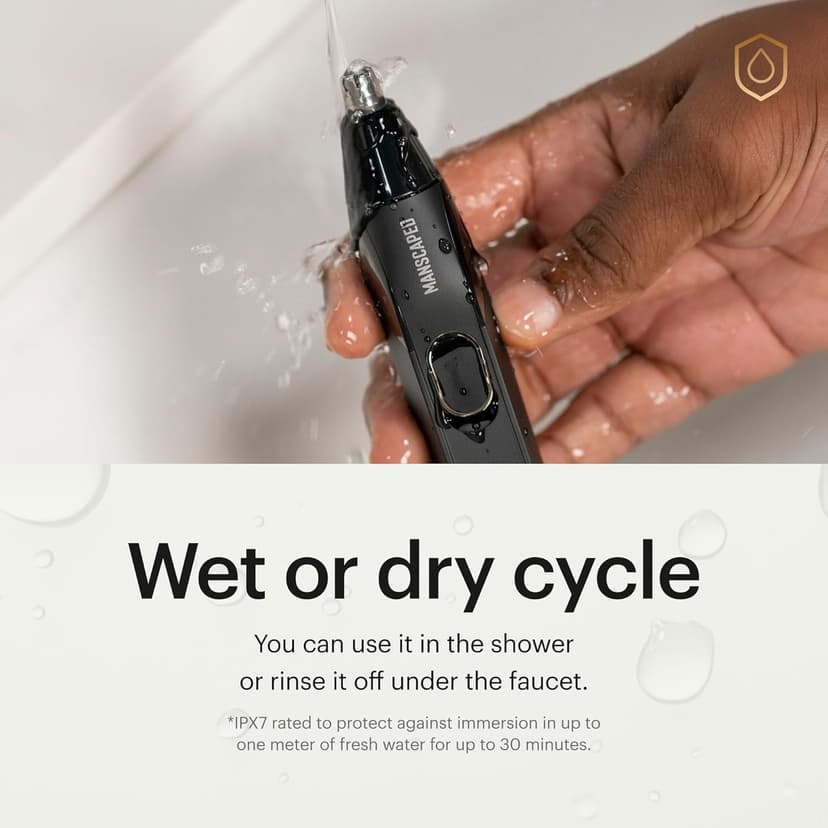 MANSCAPED MANSCAPED® The Weed Whacker® 2.0 Electric Nose & Ear Hair Trimmer – 7,000 RPM Precision Tool with Rechargeable Battery, Wet/Dry, Easy to Clean, Improved Stainless Steel Replaceable Blade