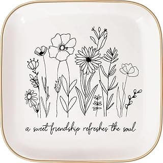 Christmas Gifts - A Sweet Friendship Refreshes The Soul - JewelryTray, Friendship Gifts for Women, Bible Verse Jewelry Dish, Christian Gifts Jewelry Dish, Best Friend Birthday Gifts for Women
