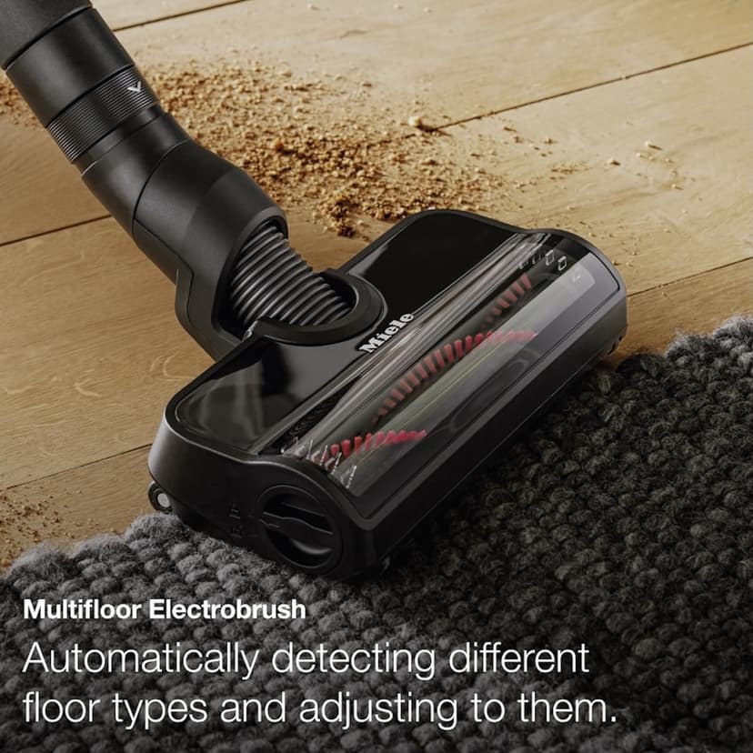 Miele Duoflex Extra Vacuum Cleaner, Cordless and Bagless Multi-Use, Multi-Floor Flexible Stick Vacuum with 2 Attachable Brushes, in Brilliant White / Space Grey
