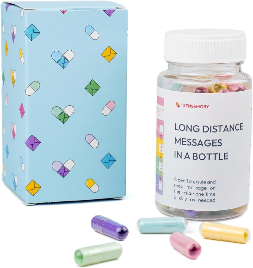 Pre-Written Love Capsules Messages in a Bottle, Love Letters Long Distance Relationships Gifts (50+),Christmas, New Year Gifts for Husband, Wife, Boyfriend, Engaged Gifts for Couples (Long Distance)