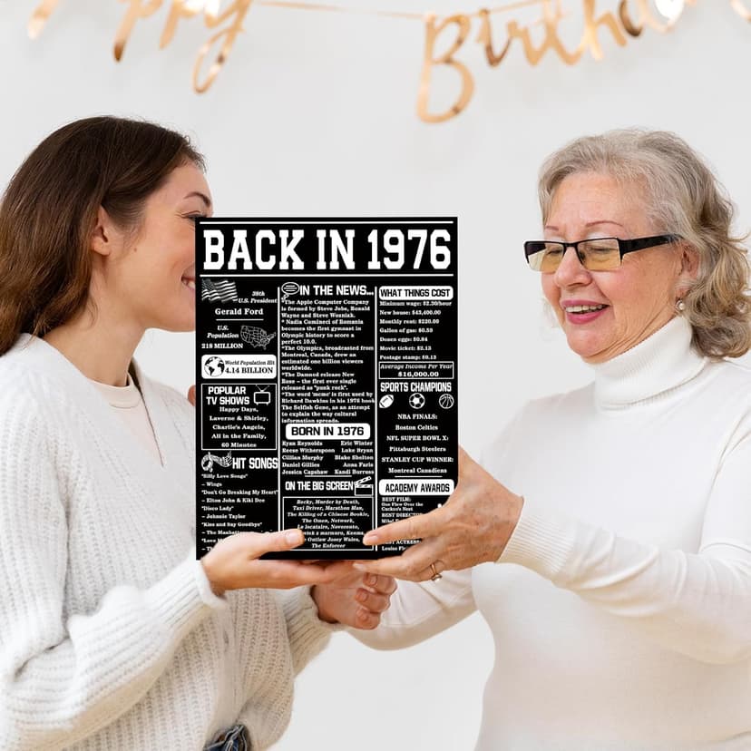 Asmallgf Large 50th Birthday Card Gift for Women Men, Best Fifty Years Old Bday Card for Mom Dad, Happy Turning 50 Birthday Gift Ideas for Godmother Godfather