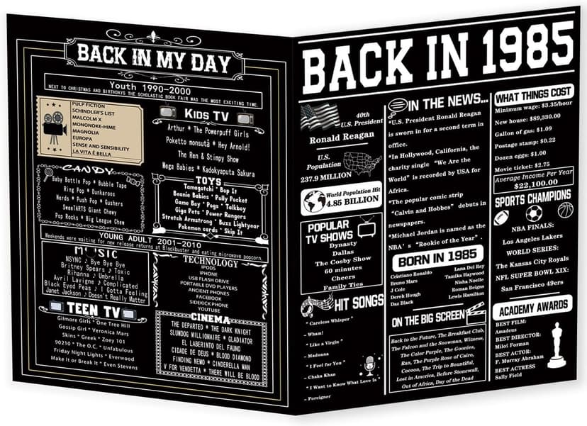 Asmallgf Jumbo 40th Birthday Gift Card with Envelope, Funny Turning 40 Bday Decorations for Mom Dad, Unique Forty Years Old Birthday Gift Idea for Women Men