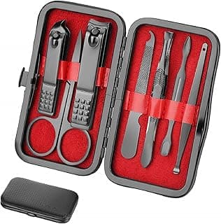 Manicure set Men Personal Care Tools Accessories Finger and Toe Nail Clippers Kit Professional Manicure Pedicure Kit With Travel Case Nail Grooming Kit Present for Men Husband Boyfriend Parent