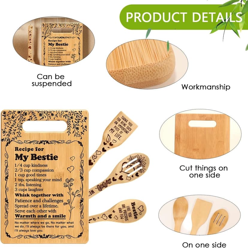 To My Bestie Gifts for Friendship Gifts for Women Friends Birthday Christmas Gifts Ideas for BFF Bestie Soul Sister Bestie Gifts for Women Friend BFF Gifts Best Friend Cutting Boards for the Kitchen