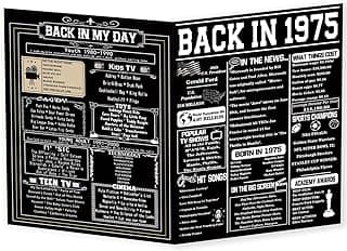 Asmallgf Large 50th Birthday Card Gift for Women Men, Best Fifty Years Old Bday Card for Mom Dad, Happy Turning 50 Birthday Gift Ideas for Godmother Godfather