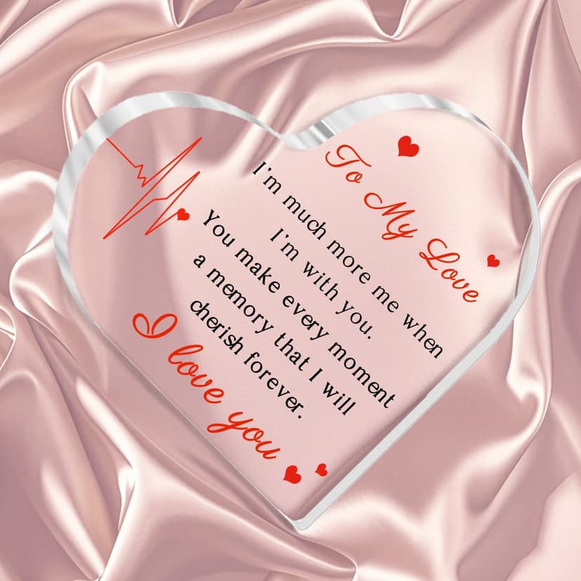 Gifts for Her/Him, Girlfriend Boyfriend Gifts - Engraved Acrylic Plaque 4 x 4 Inches, Anniversary Christmas Valentine's Day Birthday Gifts for Girlfriend Boyfriend Husband Wife