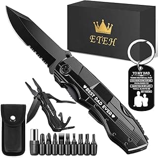 Gifts for Dad from Daughter Son,Multitool Pocket Knife "BEST DAD EVER",Christmas Birthday Fathers Day Dad Gifts,Unique Camping Hunting Cycling Gift Ideas for Dad