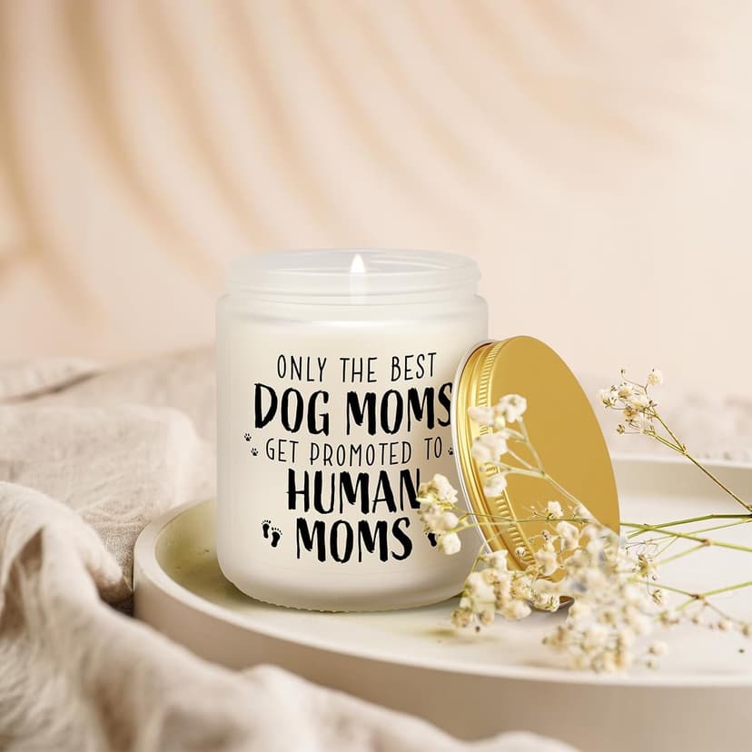 New Mom Gifts for Pregnant Women, Funny Dog Mom Pregnancy Gift for Expecting Moms, Mother to be Gift for First Time Mommy, Congrats on Pregnancy Candle Present for Wife Friend Sister