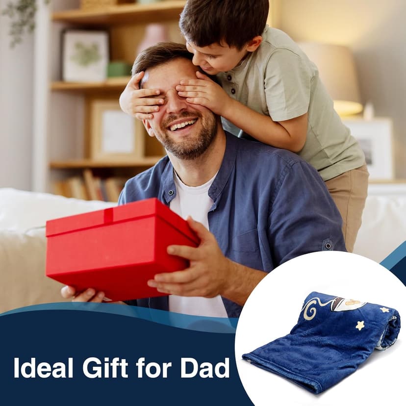 Throw Blanket, Funny Blanket for Dad from Daughter Son, Best Dad Ever Gifts for Papa Birthday Gifts Thanksgiving 50"X60"