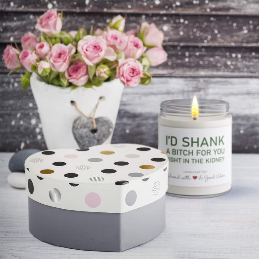 Best Friend Candle - Sister Candle - Funny Birthday Gifts for Women - Hand Poured in The USA - 9 oz - Bestie Gift - Cotton Wick, Cute Christmas Friendship Gifts Ideas, Valentines Day