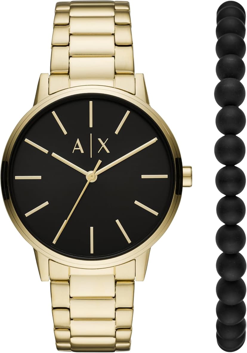 A|X Armani Exchange Men's Watch with Three-Hand Analog Display and Stainless Steel or Leather Band, Watch for Men