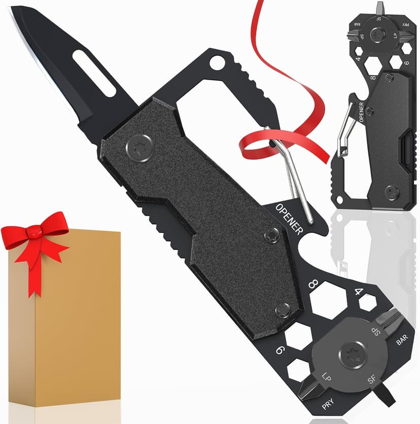 Mens Gifts Multi Pocket Knife - Unique Gift Ideas for Christmas Stocking Stuffers Birthday Valentines Fathers Day Anniversary, Novelty Folding EDC Knife for Xmas Secret Santa Gifts for Him Dad Husband