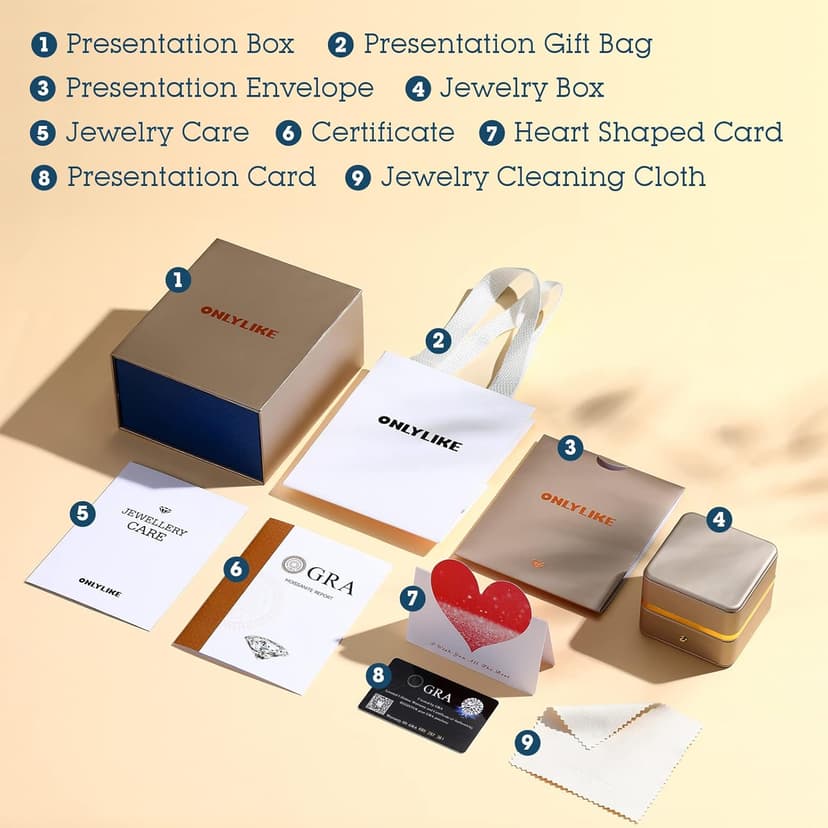 ONLYLIKE Heart Pendant Necklace Gifts for Wife, Engraved 'I LOVE YOU' Gift for Wife, 1-3 Carat Moissanite Necklace, Anniversary Eternity Jewelry Present for Wife, Birthday Gifts for Women