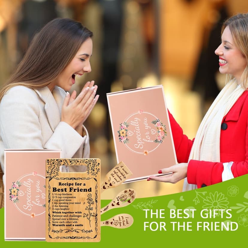 Friend Birthday Gifts for Women Friendship Best Friends Christmas Unique Gifts Ideas for BFF Bestie Soul Sister Bestie Gifts for Woman Female Bestfriend BFF Gifts Friend Forever Cutting Boards Set