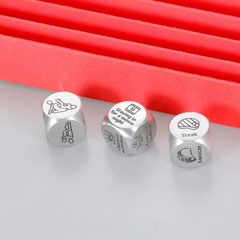 Funny Gifts for Wife Date Night Dice for Couple Valentines Gifts for Him Her Boyfriend 6 Year Anniversary Iron Gifts for Husband Food Decision Dice Wedding Gifts Stocking Stuffers for Women Men