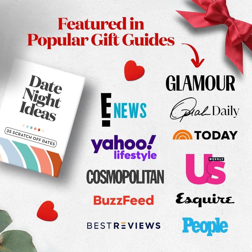 Romantic & Fun Scratch Off Date Night Ideas Card Game, Perfect Couple Gifts for Her or Him, Couple Gifts for Boyfriend, Girlfriend, Wife, Husband, Engagement, Birthday or Anniversaries