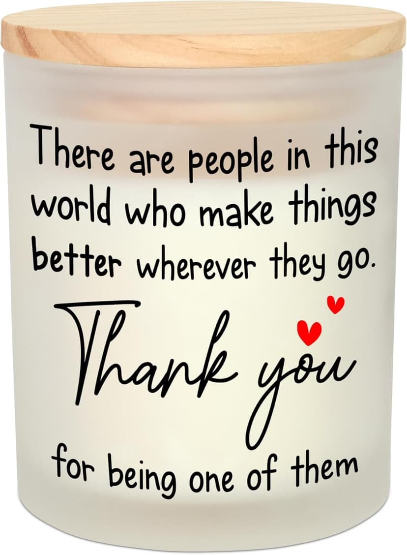 OASSIE Thank You Gifts for Women - Long Lasting Vanilla Lavender Candle 10 Oz - Appreciation Inspirational Birthday Gifts for Women Coworkers Friend Teachers Nurses Boss Employees