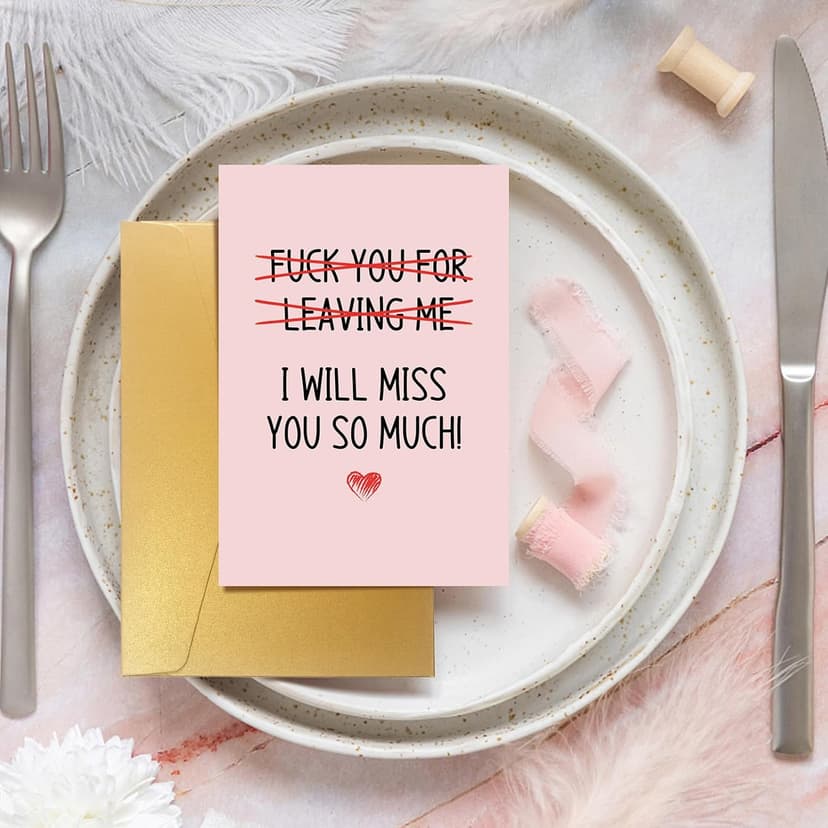 Spercy Coworker Leaving Card, Friend Moving Card, Going Away Gift for Colleague, Farewell Gifts for Work Bestie