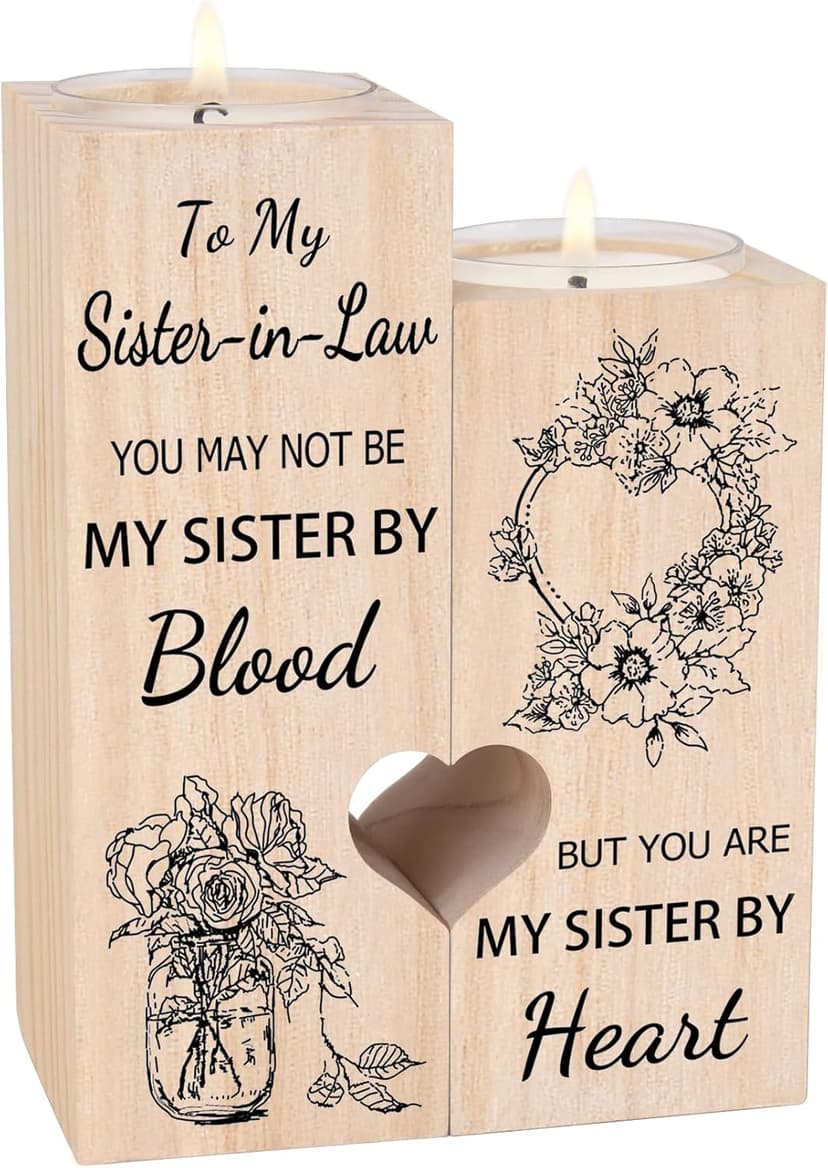 Sister in Law Gifts, Candlestick - Gifts for Sister in Law Birthday Christmas Mother's Day Wedding Gifts