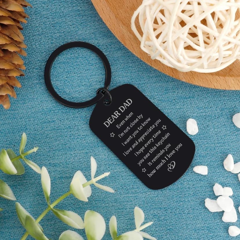 Gifts for Dad from Daughter Son, Drive Safe Keychain Dad Christmas Gift Stocking Stuffers for Birthday Thanksgiving Father's Day Gift for Husband from Wife