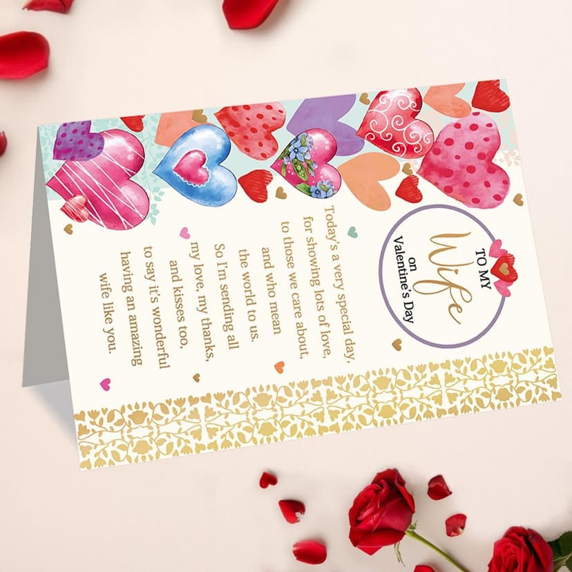 Valentines Day Card for Wife, Valentine's Day Gifts for Wife