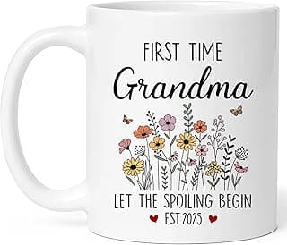 First Time Grandma Gifts, Promoted to Grandma Est 2025 Mug, Let the Spoiling Begin Cup, Soon To Be Grandmas Gift from Daughter, Pregnancy Announcement, Christmas or Grandmas To Be Mothers Day Gift