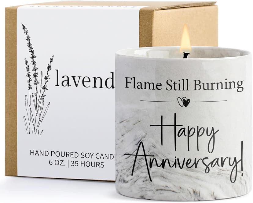 Anniversary Candle - Aniversario Gifts for Men, Women & Couples - Romantic Gifts for Him, Her - 6oz