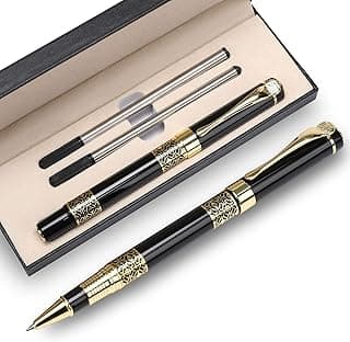 YIVONKA Ballpoint Pen Black Refill,business pens,Luxury Pen,Best Ball Pen Gift Set for Men & Women Professional Executive,Office,Nice Pens Classy Gift Box (Black)
