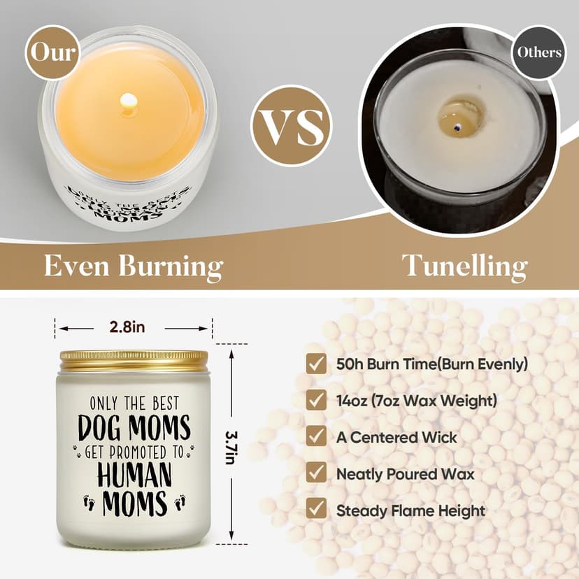 New Mom Gifts for Pregnant Women, Funny Dog Mom Pregnancy Gift for Expecting Moms, Mother to be Gift for First Time Mommy, Congrats on Pregnancy Candle Present for Wife Friend Sister