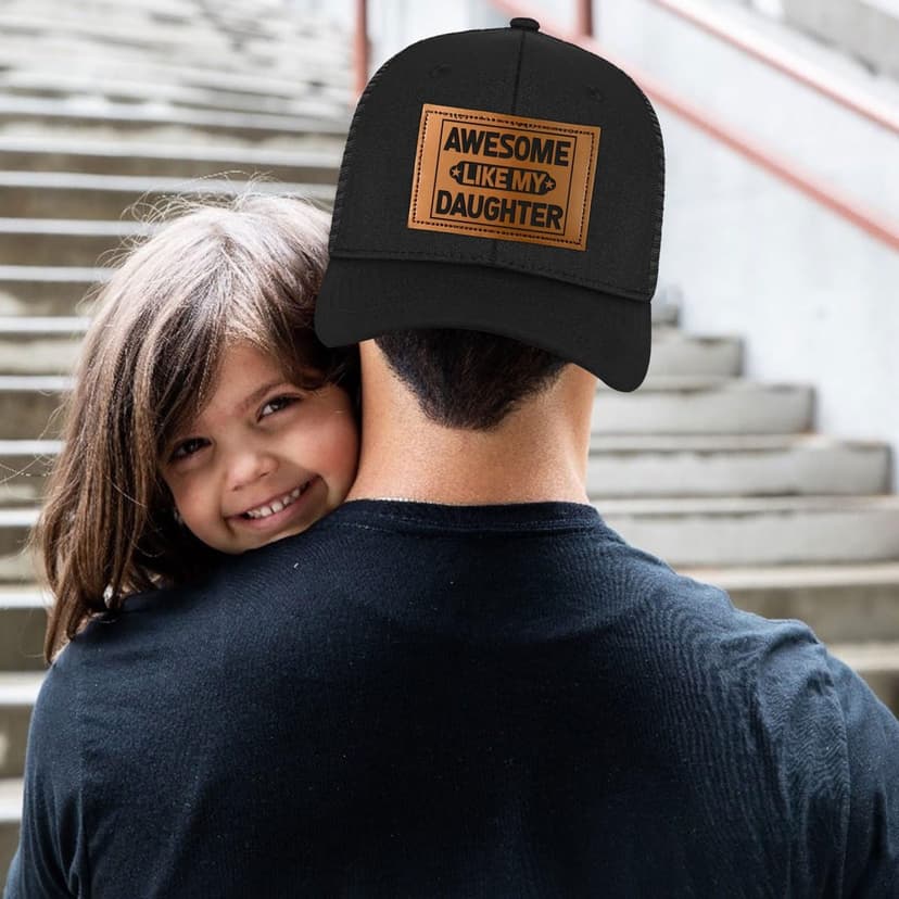 Gifts for Dad from Daughter - Funny Father Hat for Christmas - Dad Birthday Gifts from Daughter - Adjustable Fit, Comfortable Cotton, Perfect Present for Awesome Father Daughter Trucker Hat
