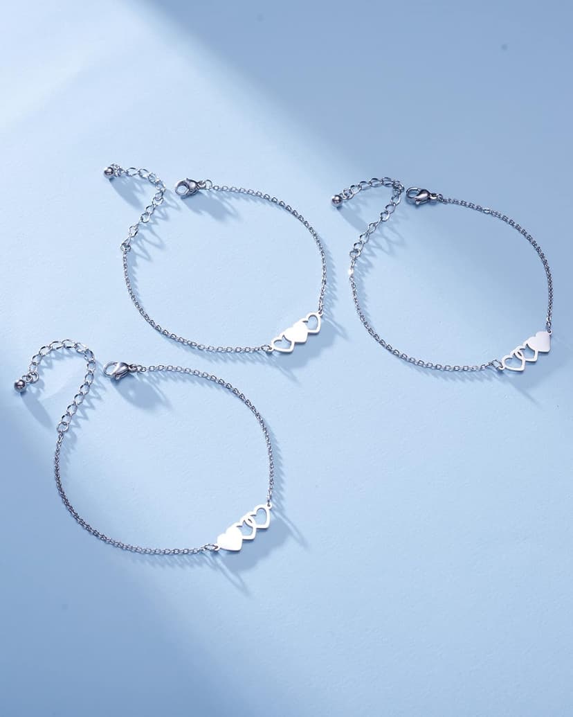 HOFOYA Sisters Best Friends Forever Matching BFF Necklace Set for 2 3 4,Mom Daughter Necklaces,Friendship Necklace,Christmas Birthday Gift for Women Teens BFF Sister.