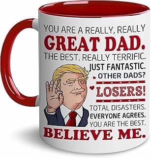 BECHUSKY Dad Gifts - Happy Birthday Dads - Best Dad Ever Cup - Dads Coffee Mug from Daughter, Son, Child - Fathers Day, Christmas, Birthday Gifts for Fathers, Papa, Daddy - Father Present Ideas