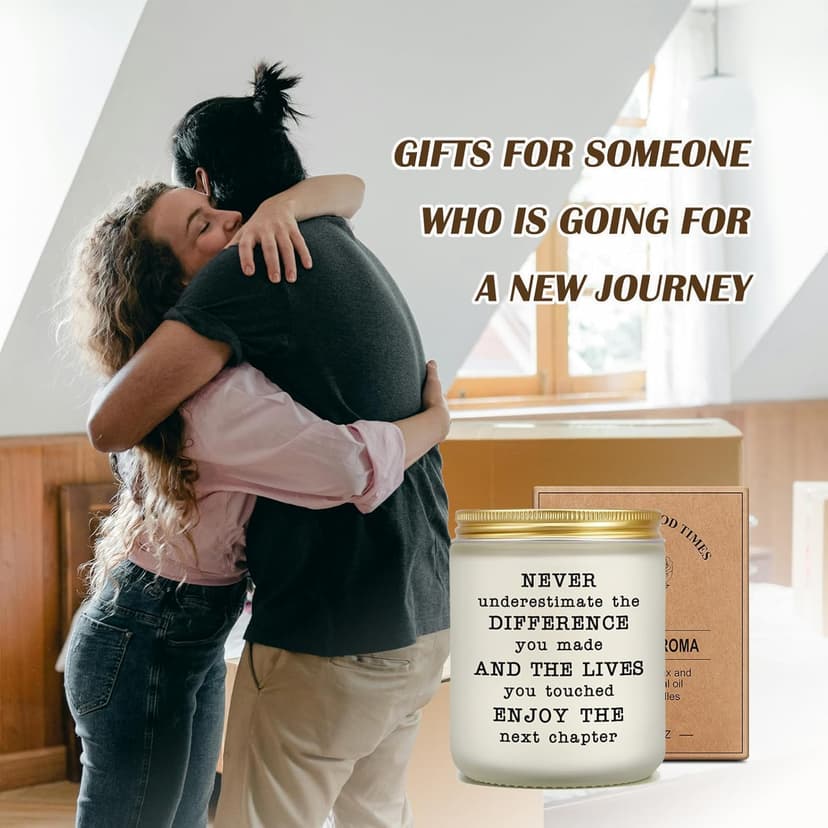 Goodbye Gifts for Coworkers, Retirement Gifts for Women, Going Away Farewell Moving Away Gift for Friends Teachers, Inspirational Gift, Lavender Candle