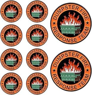 1Pcs/5Pcs/10Pcs Dumpster Fire Enamel Pins Response Team Alloy Badges for Jackets Hilarious Gifts for Coworkers Team Members