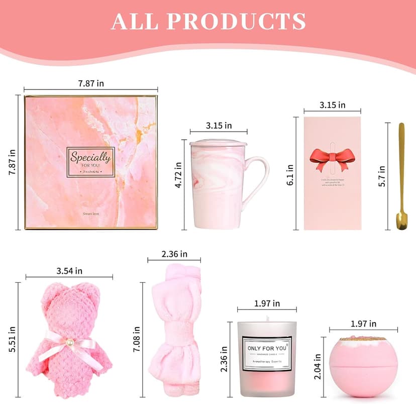 Gift for Women, Gift Baskets for Women, Gift Sets Contains 6 Gifts in Total, Fun Gifts for Her, Friends, Colleagues, Wife, Mom, Daughter, Sister, Aunt