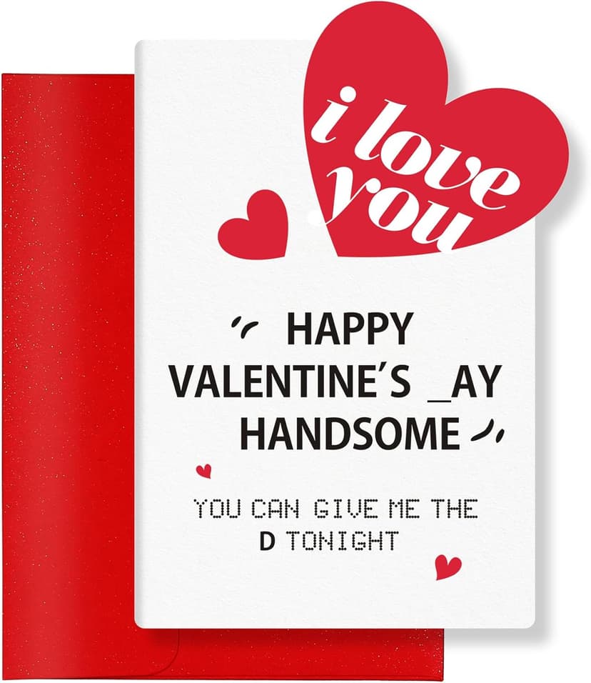 Valentines Day Love Gifts for Him, Valentines Day Card Gifts for Husband Men, Funny Card, Mens Valentine Gift for Boyfriend Husband, Valentine Gift for Him