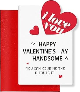 Valentines Day Love Gifts for Him, Valentines Day Card Gifts for Husband Men, Funny Card, Mens Valentine Gift for Boyfriend Husband, Valentine Gift for Him