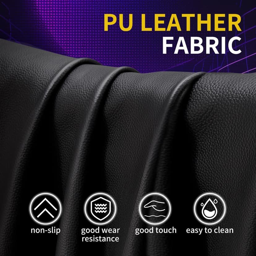 Gaming Chairs for Adults Tall and Kids，Lumbar Support,LED Lights，High Back Reclining Computer Chair with Headrest (Black+Blue)