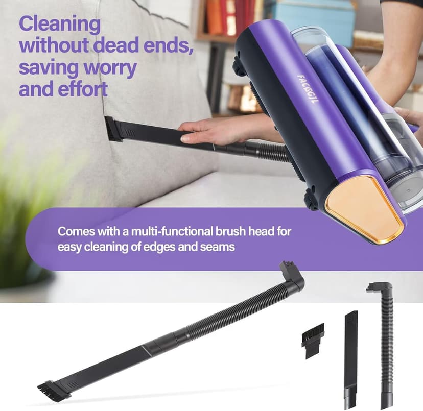 Mattress Vacuum Cleaner uv sanitizing, 16kpa Mattress Vacuum Cleaner Powerful Suction, Handheld Couch Cleaner Machine Deep Cleaner for Bed Cleaning, Sheet, Fabric Sofa Vacuuming