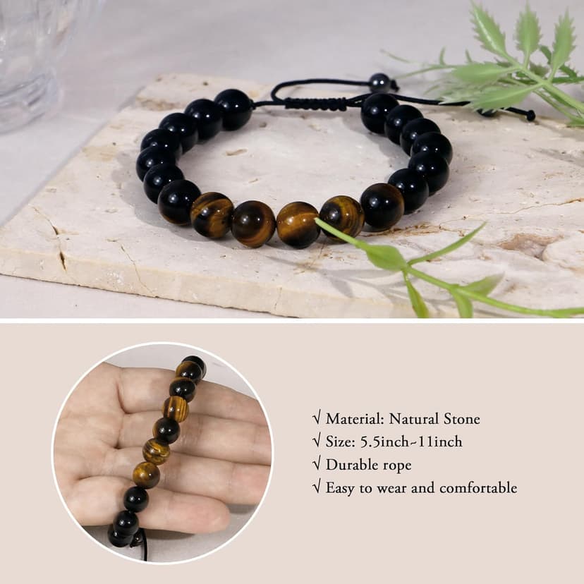 Sereney Christmas Gifts for Him Son Boys Bonus Dad Father Men Boyfriend Grandson Friend as Triple Protection ID Bracelets Birthday Gifts for 9 10 11 12 13 15 16 17 18 21 30 40 50 60 Year Old Men