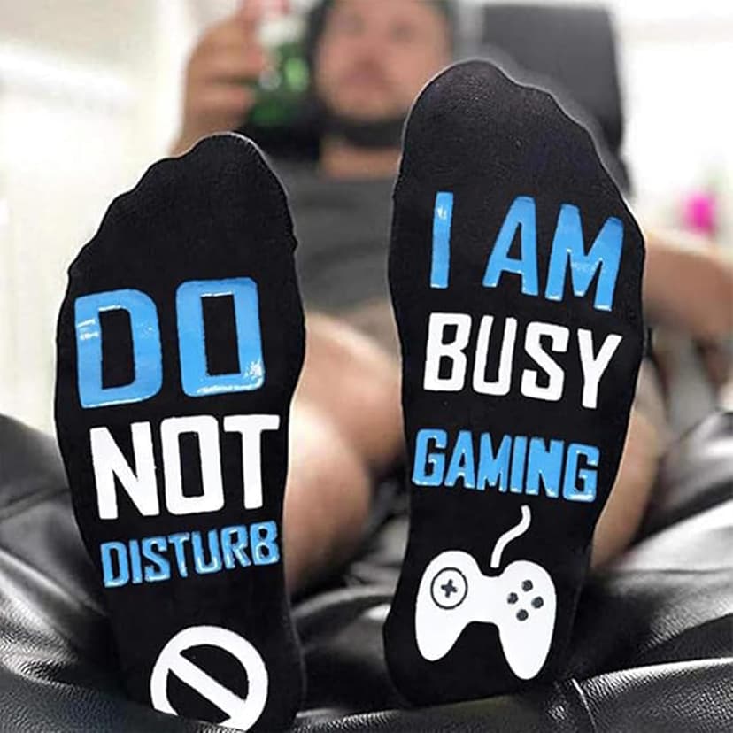 Stocking Stuffers For Men Teens-Christmas Essentials White Elephant Gifts Funny Christmas Stockings Gaming Socks