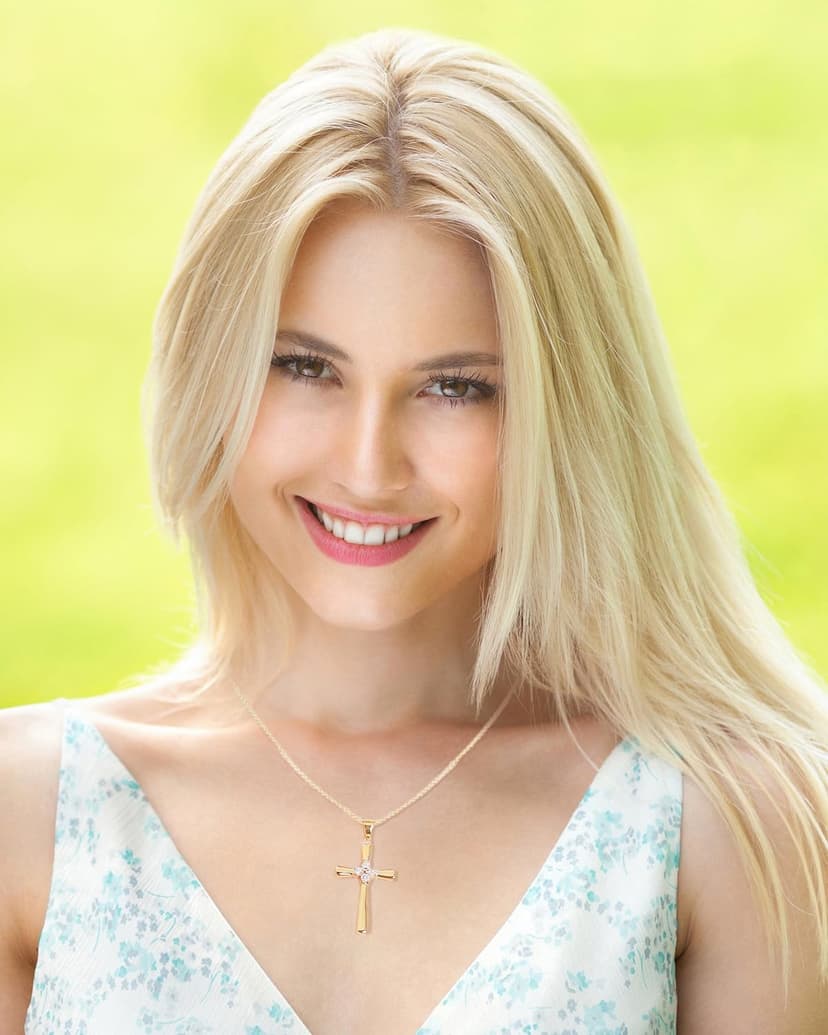 Gold Moissanite Cross Necklace for Women Wife in Light-Up Gift Box,Love Card - Women Anniversary Birthday Gifts Ideas for Wife Her Girlfriend, Christian Cross Chain Jewelry(18K Real Gold Filled)