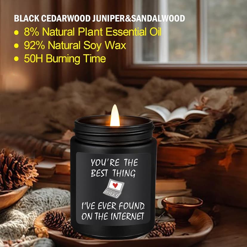 UDIKEFO Funny Gifts for Men, Gifts for Him, Christmas Gifts for Boyfriend Men, Anniversary Romantic Gifts for Him Boyfriend Husband,Candles Gifts for Men, Long Burning & Highly Scented