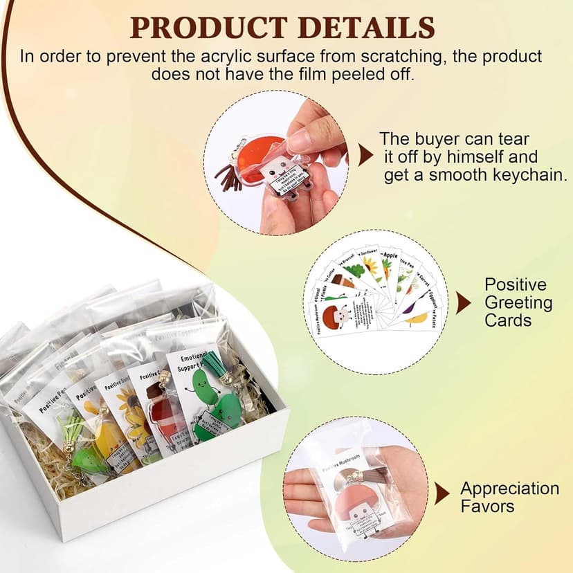 Positive Support Keychains Appreciation Gifts for Coworkers Employee Christmas Thanksgiving Funny Positive Gifts