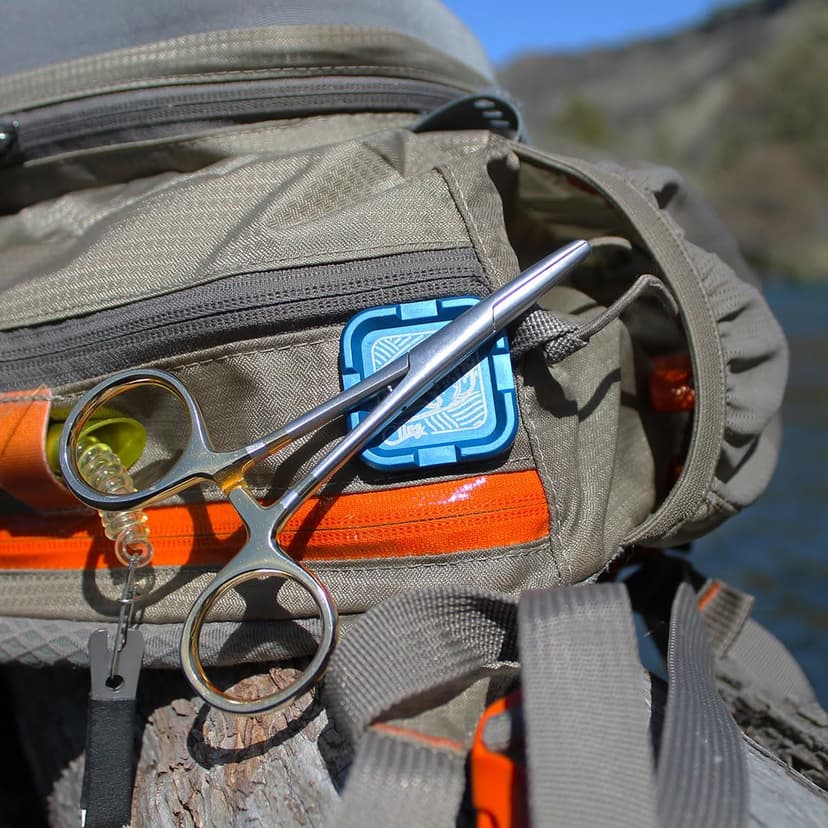 Cling Fishing Products Mag Grab® Mini – Compact Magnetic Fly Holder & Organizer for Anglers (Rising Dun, Orange)