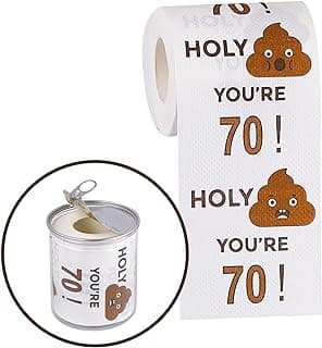 Happy Birthday Gifts for Boys Son and Girls - 3-Ply Funny Toilet Paper Roll, Birthday Toilet Paper Gag Funny Birthday Gift Novelty for Birthday Party Decorations Eighteenth Party Supplies (70th Years)
