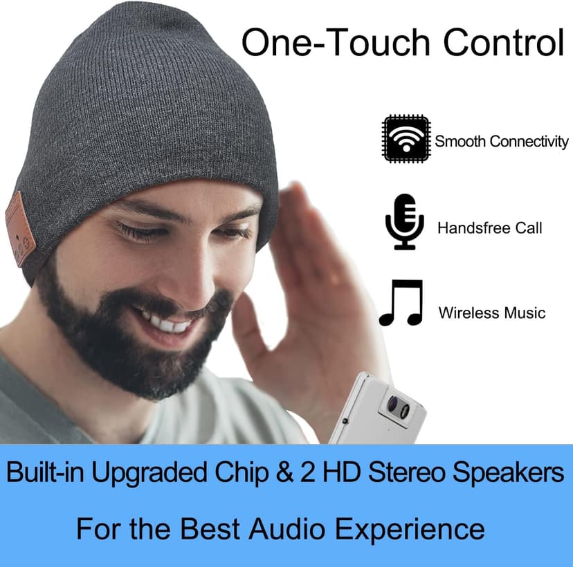 Bluetooth Beanie Headphones Hat Unique Christmas Tech Gifts