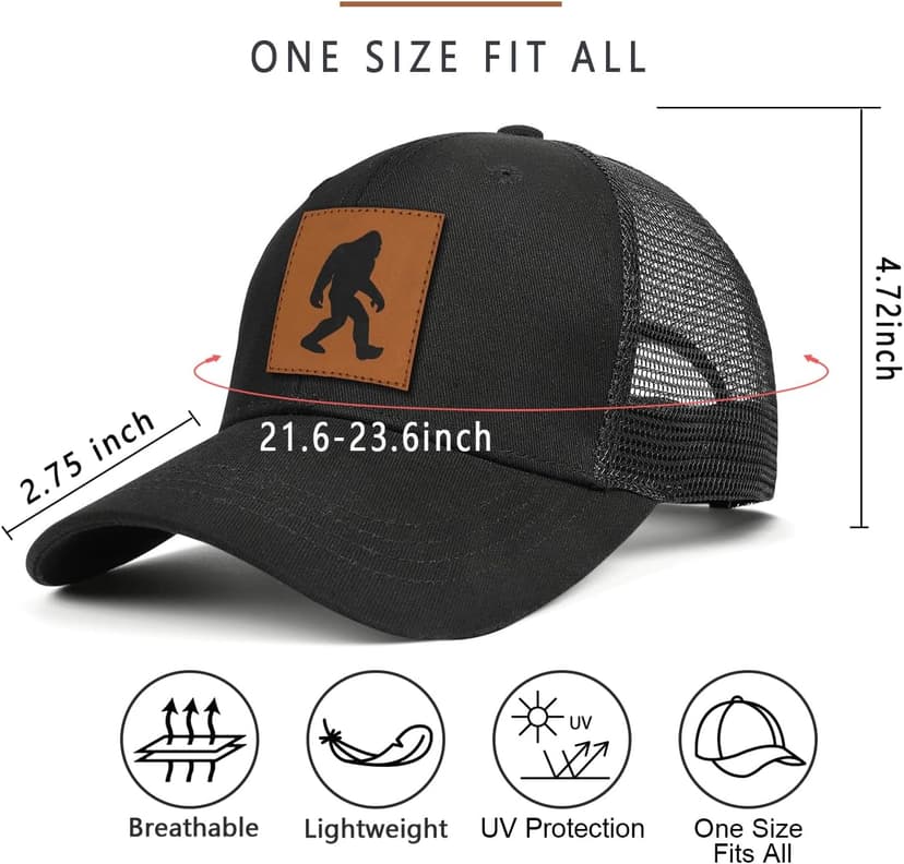 Ozrhuve Men's Hat Gifts for Dad Husband Grandpa Father's Day Christmas Birthday Gift Trucker Hat Leather Pattern Baseball Cap