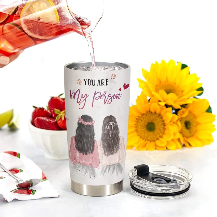 Best Friend Tumblers - You Are My Person 20oz - Perfect Gifts for Best Friends, Friendship Gifts